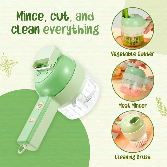 4 in 1 Portable Electric Vegetable Cutter Set