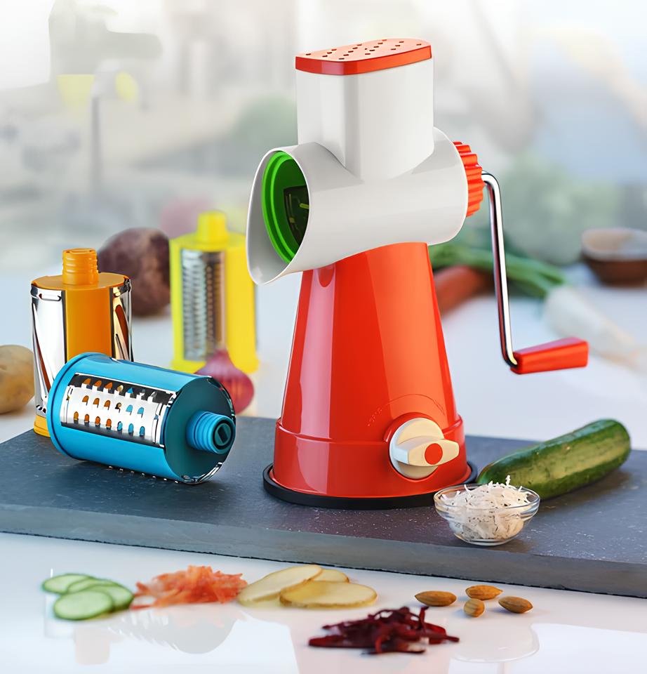 4 in 1 Rotary Drum Vegetable Grater & Slicer